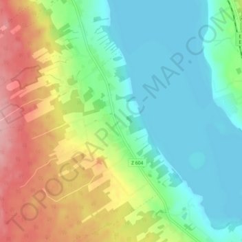 Topografisk kort Överbyn, højde, terræn