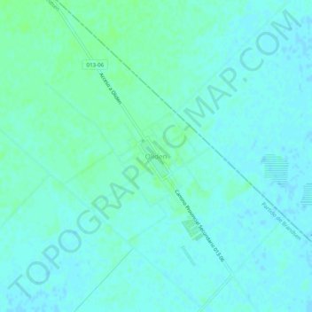 Topografisk kort Oliden, højde, terræn