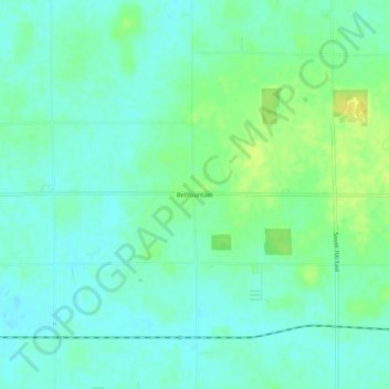 Topografisk kort Bellfountain, højde, terræn