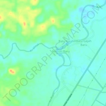Topografisk kort Noman, højde, terræn