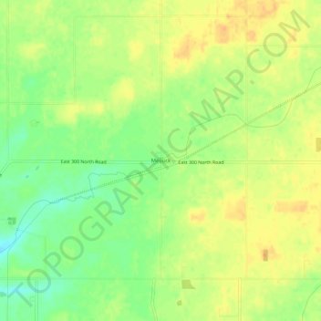 Topografisk kort Messick, højde, terræn