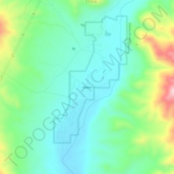 Topografisk kort Gisela, højde, terræn