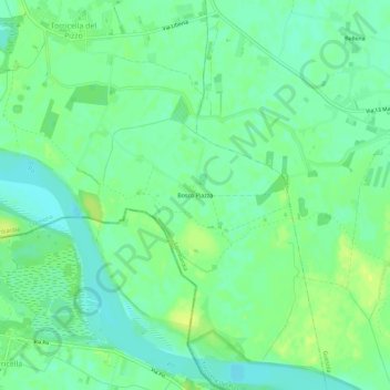 Topografisk kort Bosco Piazza, højde, terræn