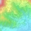 Topografisk kort Contrà Nogare, højde, terræn