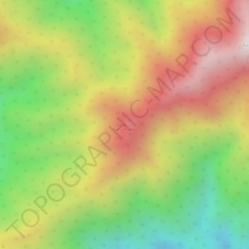 Topografisk kort Buttu Pundu, højde, terræn