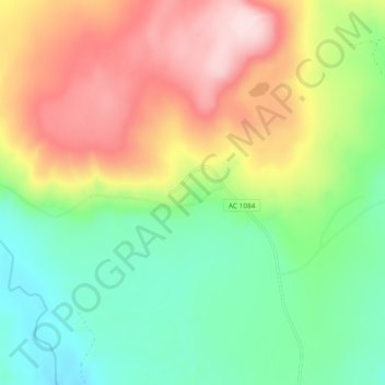 Topografisk kort Heligfjäll, højde, terræn
