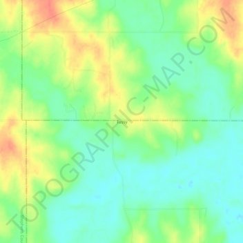 Topografisk kort Tussy, højde, terræn