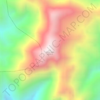 Topografisk kort Fuyul Sojol, højde, terræn