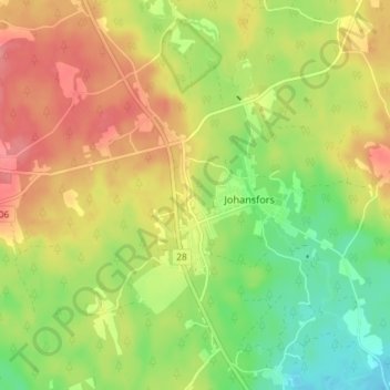 Topografisk kort Broakulla, højde, terræn