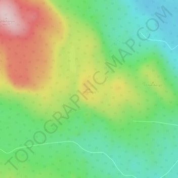 Topografisk kort Högaberg, højde, terræn