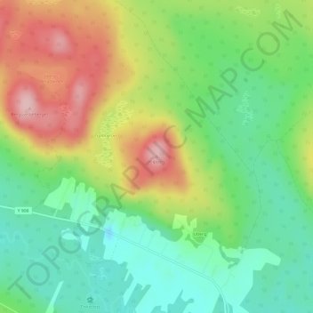 Topografisk kort Klippen, højde, terræn