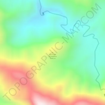 Topografisk kort Cerro de la Neblina, højde, terræn