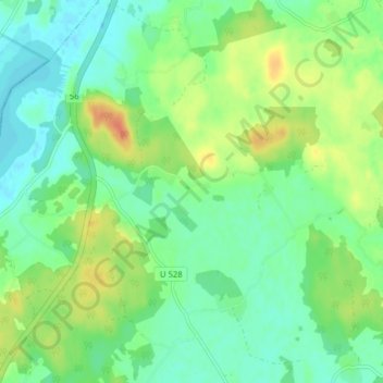 Topografisk kort Hässelby, højde, terræn