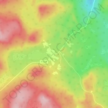 Topografisk kort Lillmörtsjön, højde, terræn