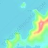 Topografisk kort Irkutskaya bay, højde, terræn
