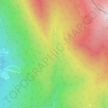 Topografisk kort Tausender, højde, terræn
