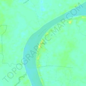 Topografisk kort Kuap, højde, terræn