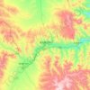 Topografisk kort Xiahe, højde, terræn