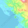 Topografisk kort Sibolga, højde, terræn