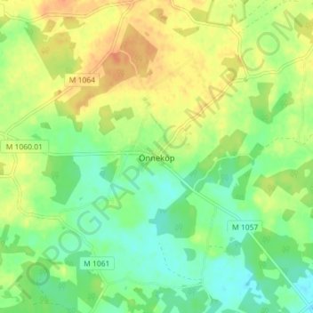 Topografisk kort Önneköp, højde, terræn