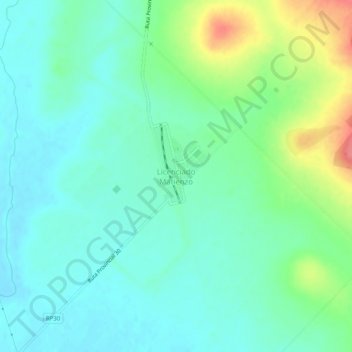 Topografisk kort Licenciado Matienzo, højde, terræn
