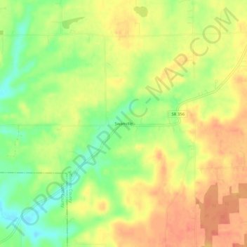 Topografisk kort Swanville, højde, terræn