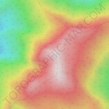 Topografisk kort Buntu Latimojong, højde, terræn