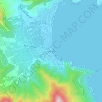 Topografisk kort Goldstrand, højde, terræn