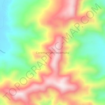 Topografisk kort Coremuri/ombapamuku, højde, terræn
