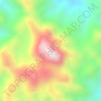 Topografisk kort Tanete Tanao, højde, terræn