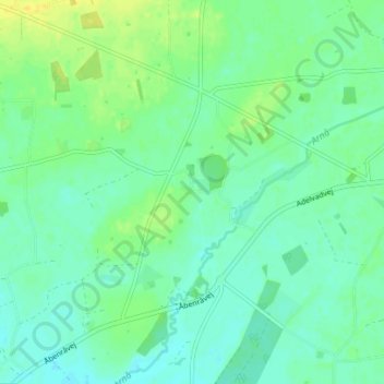 Topografisk kort Fredensborg, højde, terræn