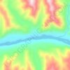 Topografisk kort Унжей-Аксы, højde, terræn
