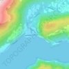 Topografisk kort Valldal, højde, terræn