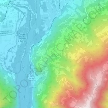 Topografisk kort Stabie, højde, terræn