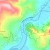 Topografisk kort Tevere morto, højde, terræn