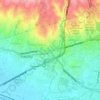 Topografisk kort Cileunyi Wetan, højde, terræn