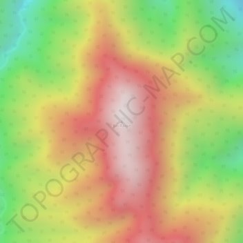 Topografisk kort Biri Rante, højde, terræn