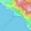 Topografisk kort Corniglia, højde, terræn