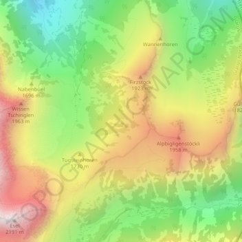 Topografisk kort After, højde, terræn