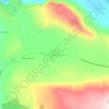 Topografisk kort Purgatorio, højde, terræn