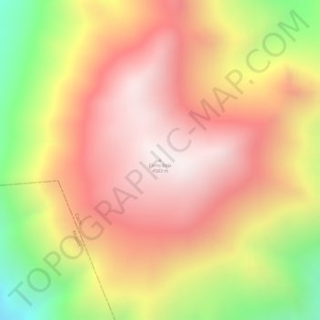 Topografisk kort Cerro Bola, højde, terræn