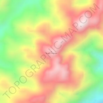 Topografisk kort Buttu Pelosian, højde, terræn