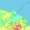 Topografisk kort Nea Fokea, højde, terræn