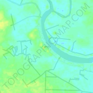 Topografisk kort Camba, højde, terræn