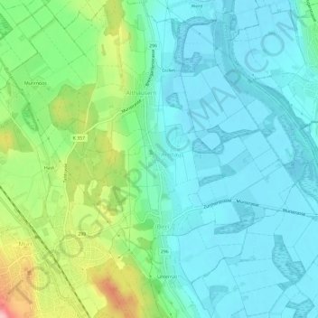 Topografisk kort Aristau, højde, terræn