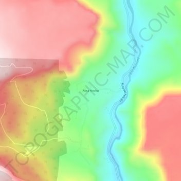 Topografisk kort Abra Ancha, højde, terræn