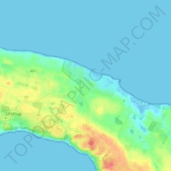 Topografisk kort Ågerup, højde, terræn