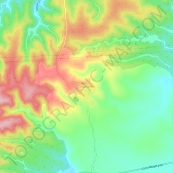 Topografisk kort Haberli, højde, terræn