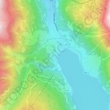 Topografisk kort Froia, højde, terræn