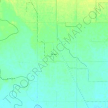 Topografisk kort Hester, højde, terræn